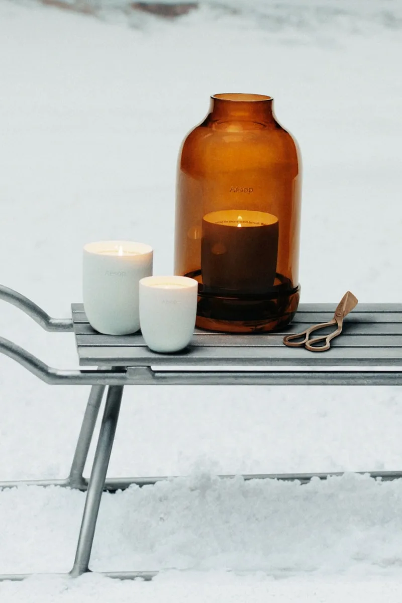 Campagne de lancement de la collection des fêtes Aēsop « Un temps pour se retrouver », par Elena Heatherwick