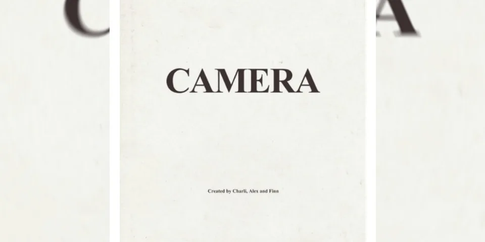 Couverture d'un livre intitulé 'Camera' avec créateurs nommés.