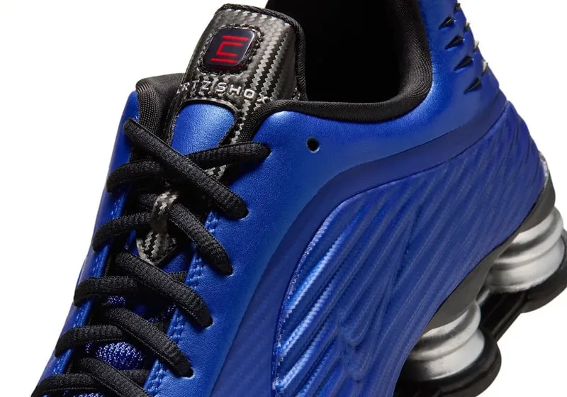Corteiz x Nike Shox R419 « Game Royal » : coloris Game Royal, University Red et noir, réf. IQ9951-400