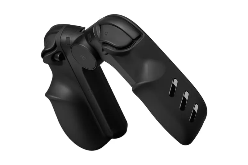 Contrôleur VR noir plié avec boutons visibles