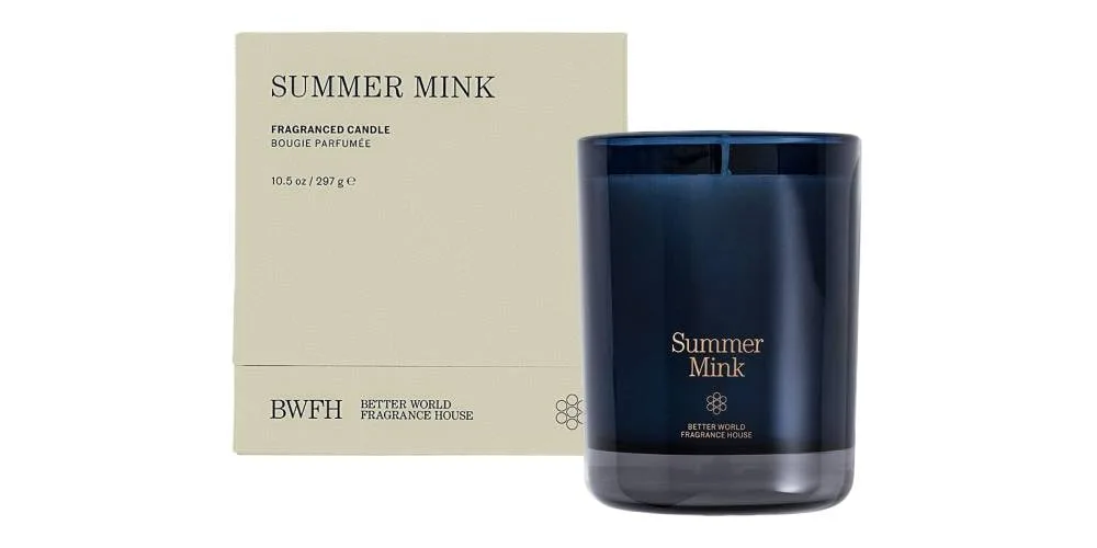 Bougie parfumée Summer Mink de Better World Fragrance House.