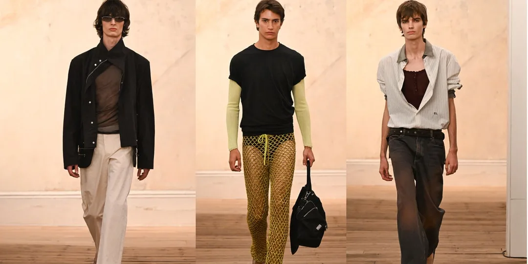 Modèles défilant avec des tenues décontractées modernes sur un podium.