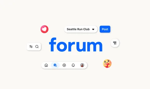 Interface graphique avec icônes de forum et recherche.