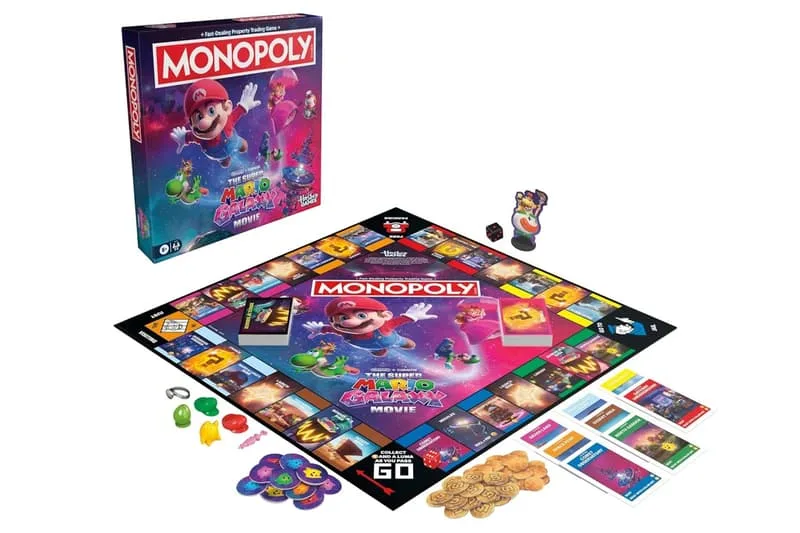 Hasbro Unveils 'The Super Mario Galaxy Movie' Monopoly Edition mario yoshi princess peach