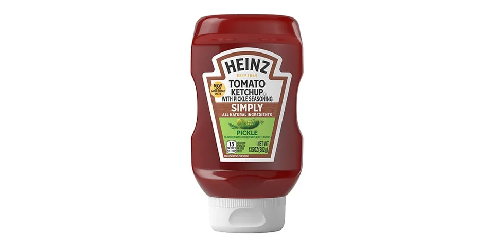 Bouteille de ketchup Heinz Simply avec assaisonnement au cornichon