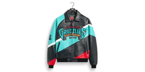 Blouson noir et turquoise des Grizzlies avec manches color-block