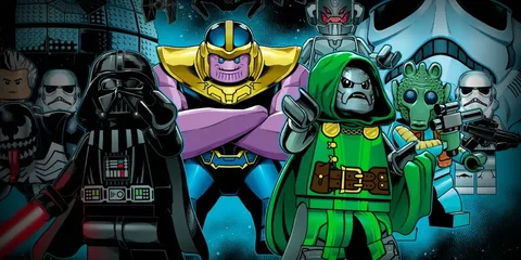 Personnages LEGO inspirés de films et BD célèbres.