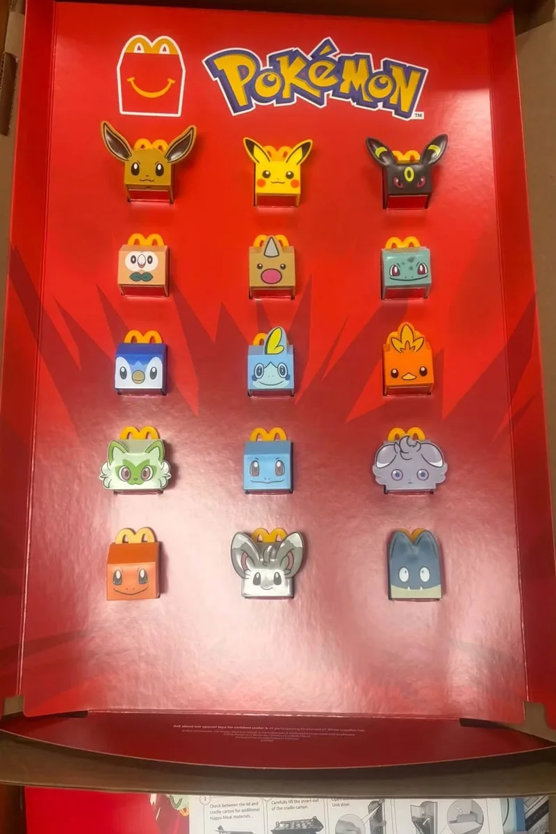 Des images fuitées dévoilent les jouets du Happy Meal McDonald’s pour les 30 ans de Pokémon