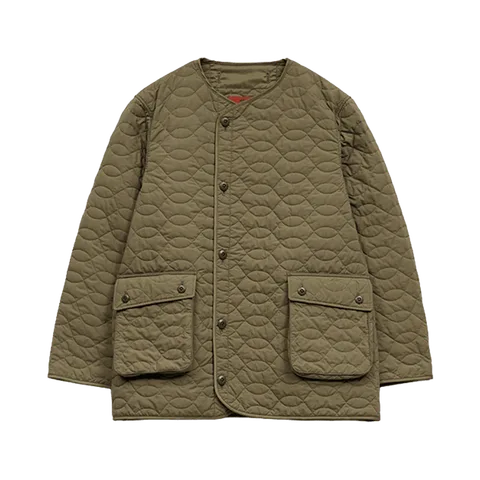 Veste matelassée kaki avec poches et boutons