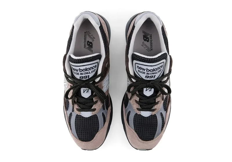 Baskets New Balance 991v2 « Iron/Mulch » U991EY2, un style dad shoes aux tons neutres raffinés