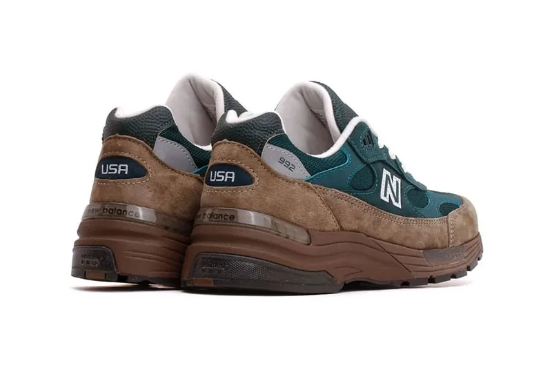 Infos sur la sortie des New Balance 992 Made in USA « Medusa Green », vert Méduse et marron Thunder
