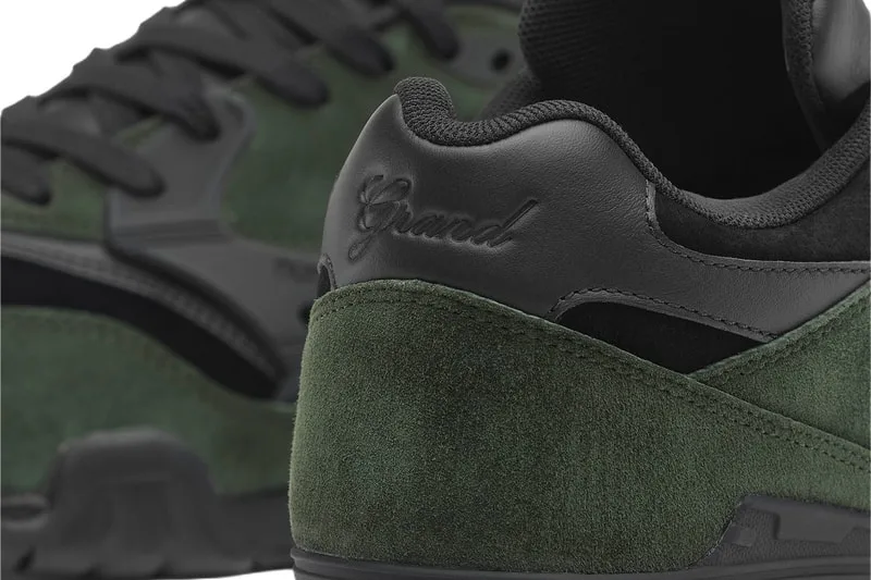 Chaussures de sport vertes et noires avec insigne 'Grand'