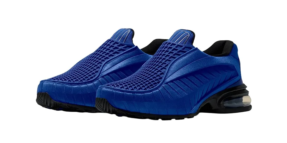 Chaussures bleues modernes avec amorti et semelle noire