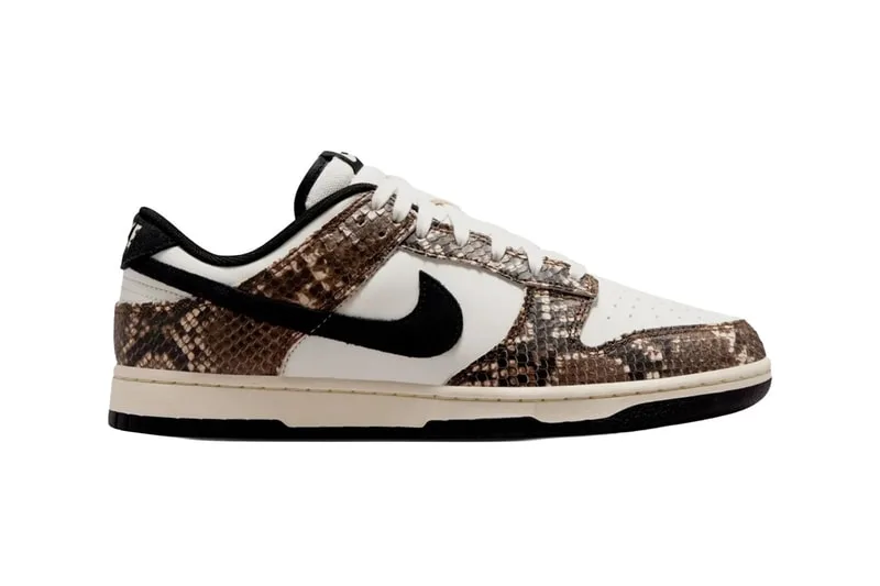 Chaussure basse avec motif serpent et logo noir