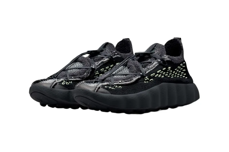 Images officielles de la Nike Mind 002 Flyknit noire et gris fumée foncé IR2176-002