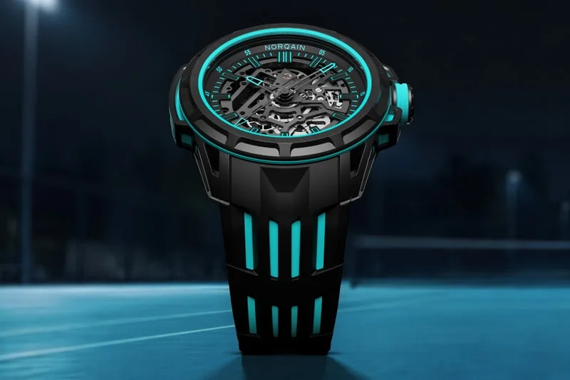 Norqain Wild ONE Skeleton X-Lite turquoise, références N3003.26X02.B07.R01 et N3003.26X02.B07.F01