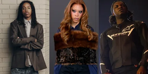 Trois personnes posent individuellement dans des styles vestimentaires différents.