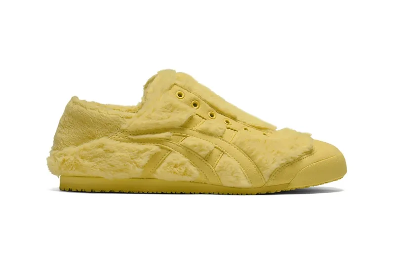 Onitsuka Tiger Paraty Mexico 66 : coloris jaune pâle, rose barbe à papa, bleu ciel, brun bouleau et gris orage