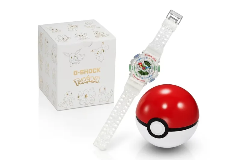 Montre G-Shock Pokémon avec boîte et Pokéball.