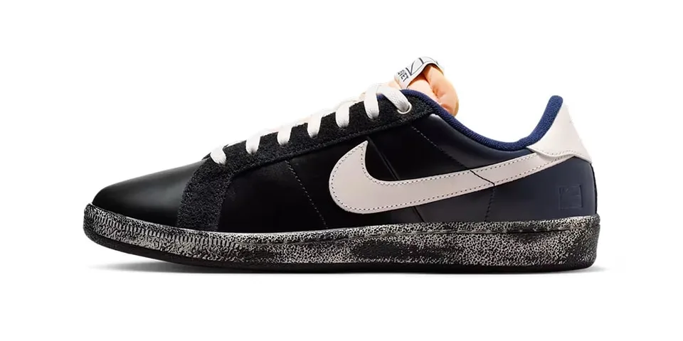 Baskets noires et blanches avec semelle texturée