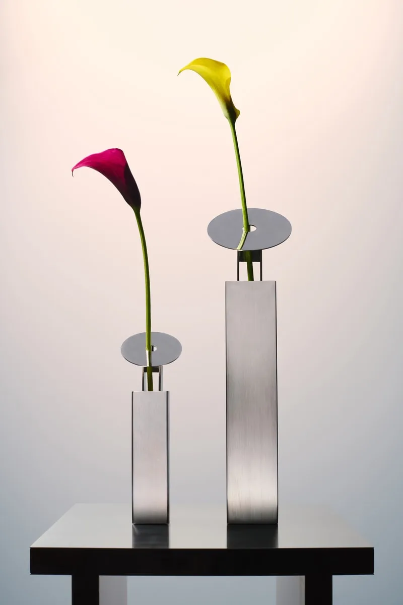 REdDUO STEM VASE, vase design pour une seule fleur