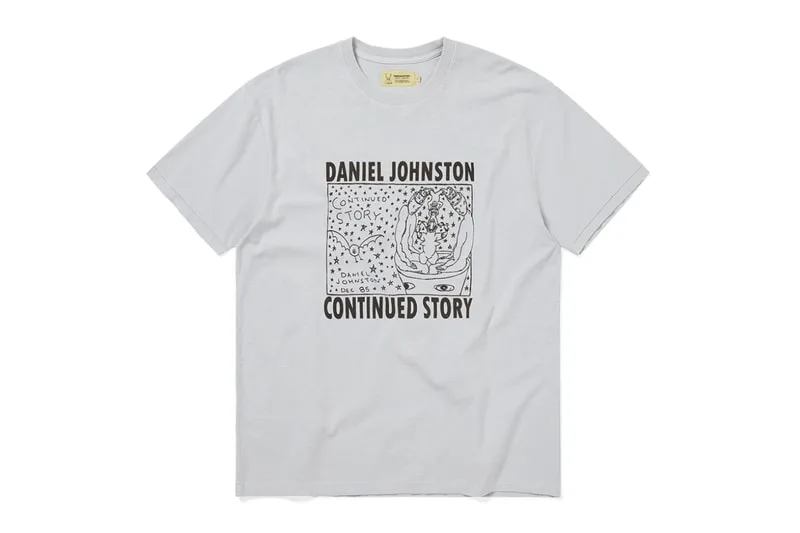 T-shirt blanc avec graphique Daniel Johnston, Continued Story.