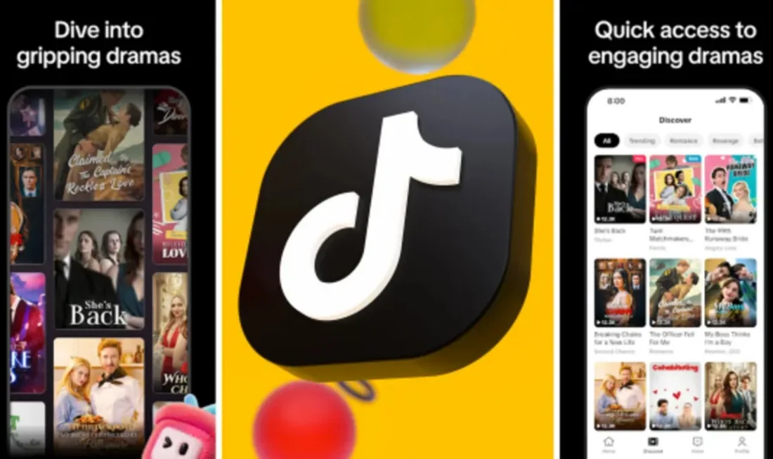 Affichage de vidéos TikTok avec des drames captivants à l'écran.