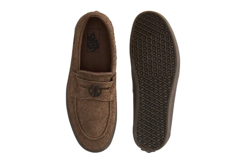 Chaussures en daim marron avec semelle en caoutchouc