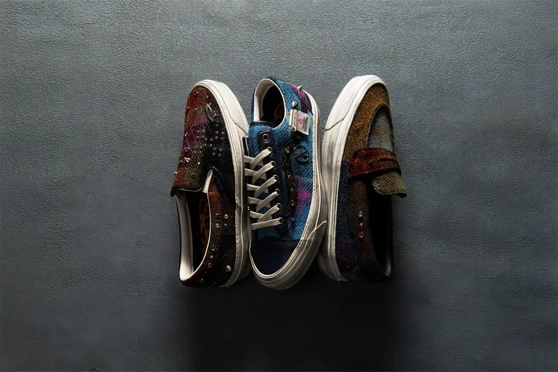 Chaussures colorées avec motifs et détails originaux.