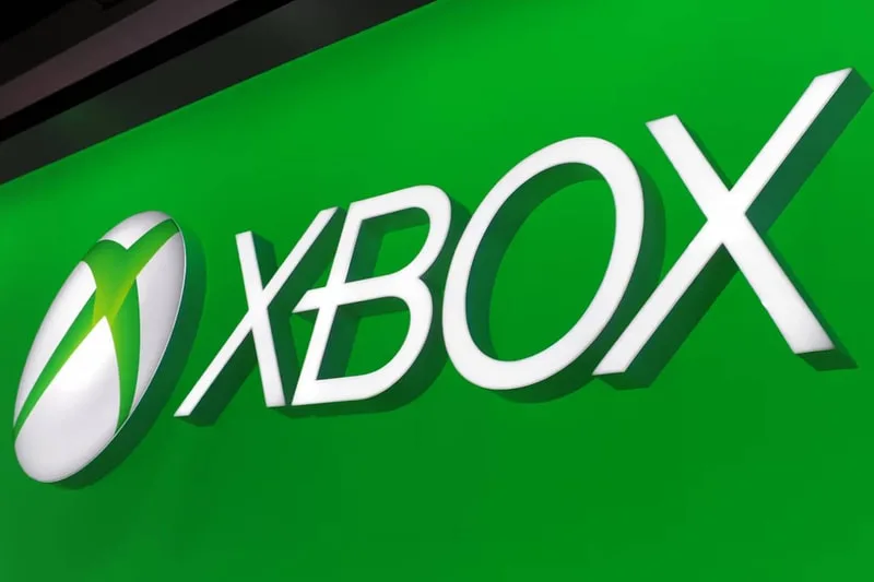 Logo Xbox blanc sur fond vert
