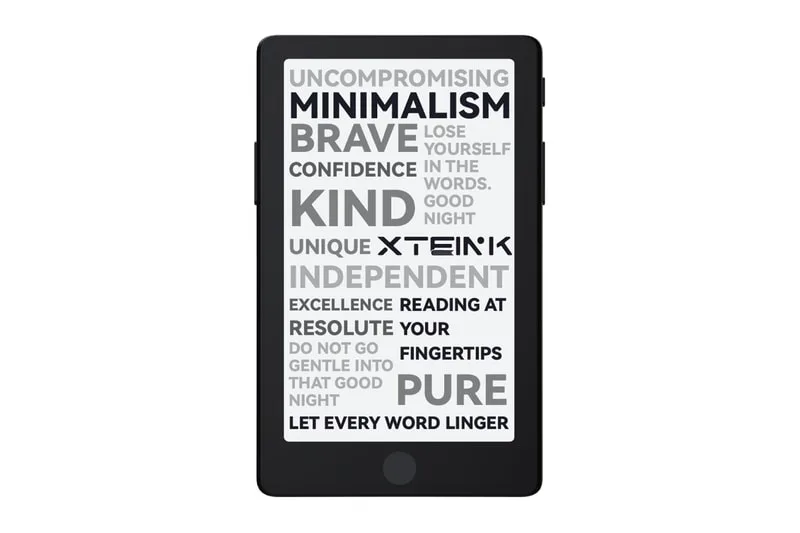 Illustration minimaliste de mots inspirants sur un écran.